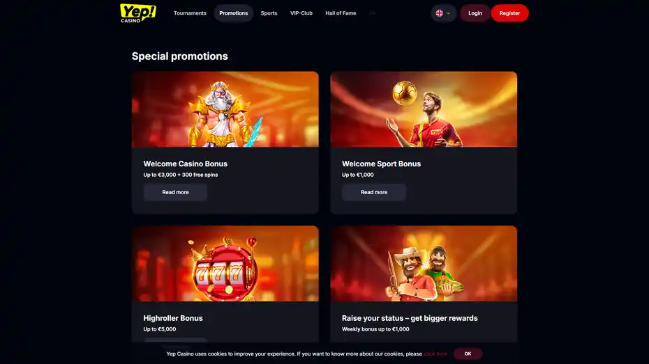Yep Casino Bonus